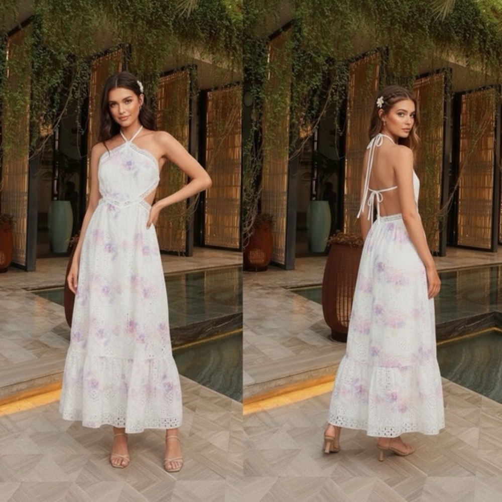 Gianna bini maxi floral halter top dress